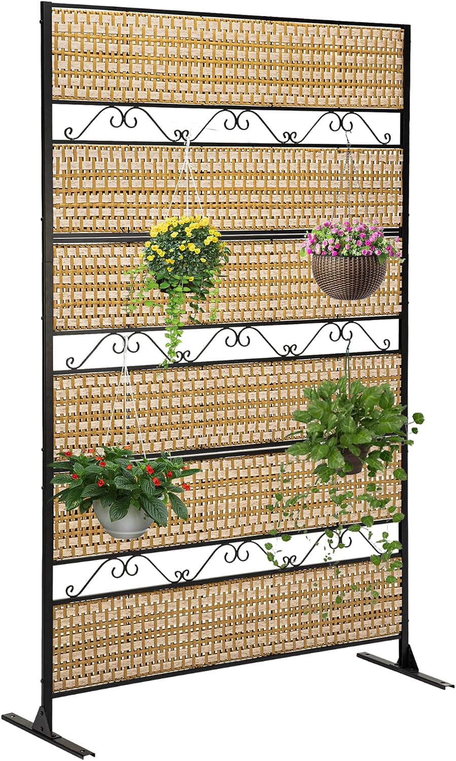 Room Divider Screen - Schermo Privacy per Esterni in Rattan,