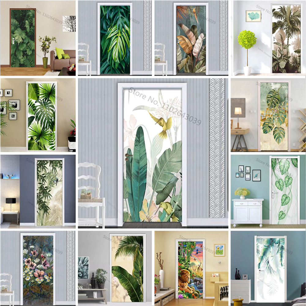 Home Decor On Sale - Autoadesivo piantaggine foglie verdi adesivo per