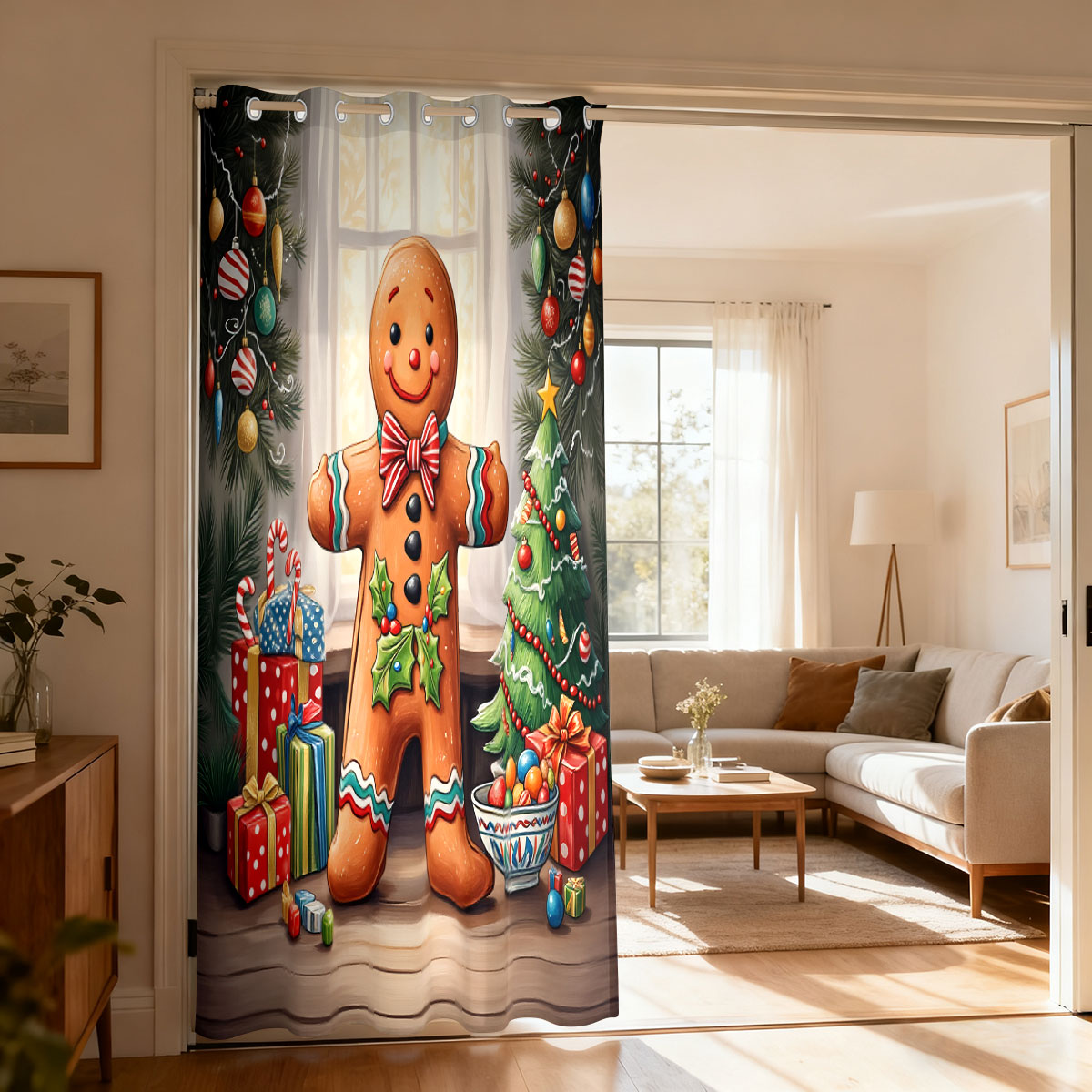 Home Decor Curtain - Tenda a Pannello Singolo con Motivo