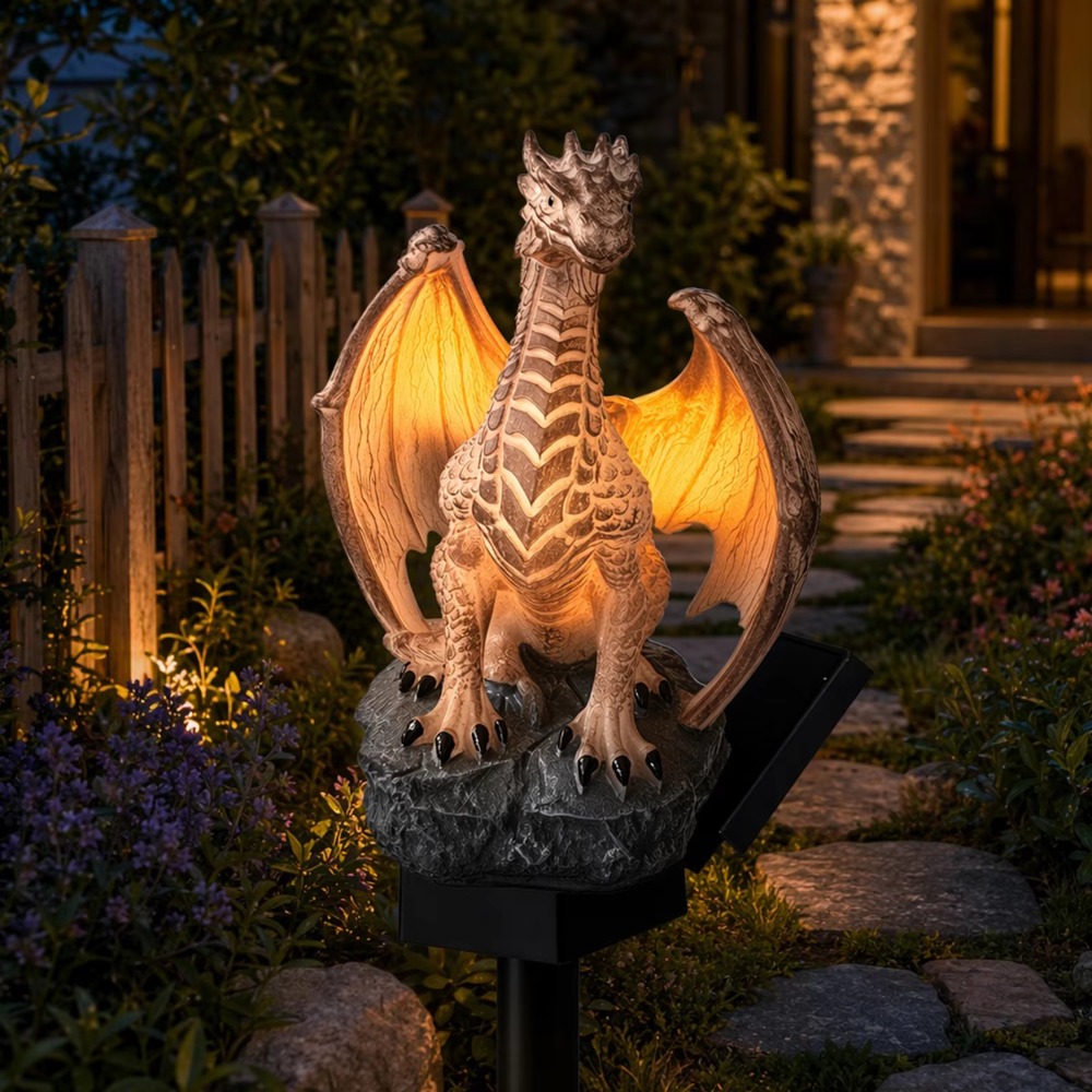 Home Decor Medieval - Lampada Solare da Giardino Dragon Legacy