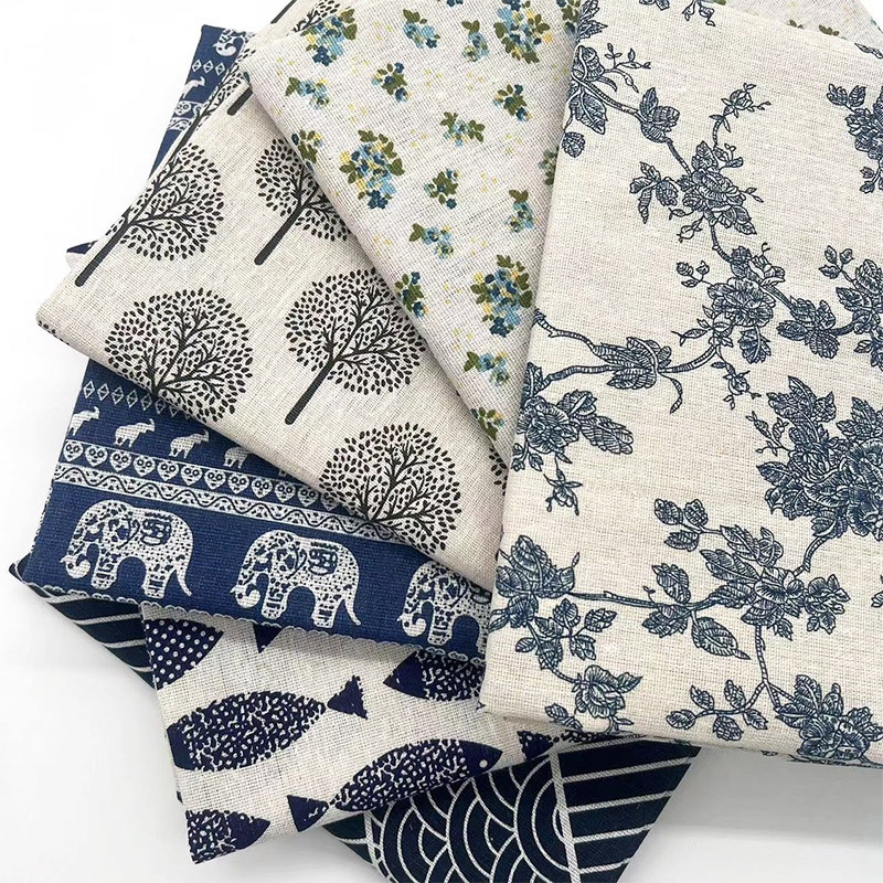 Home Decor Curtain - Tessuto in Misto Cotone e Lino
