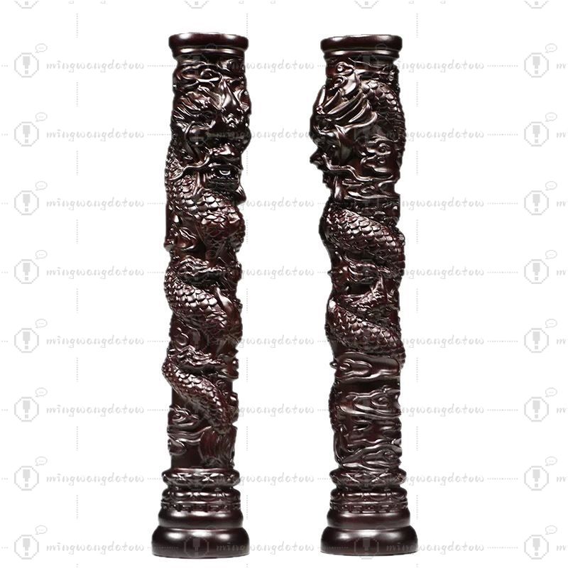 Home Decor Statue - Statua a colonna di drago intagliato