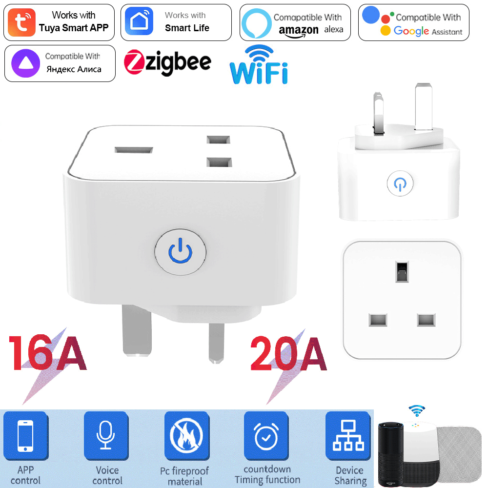 Home Decor Uk - Presa Intelligente Tuya 16A/20A WiFi o