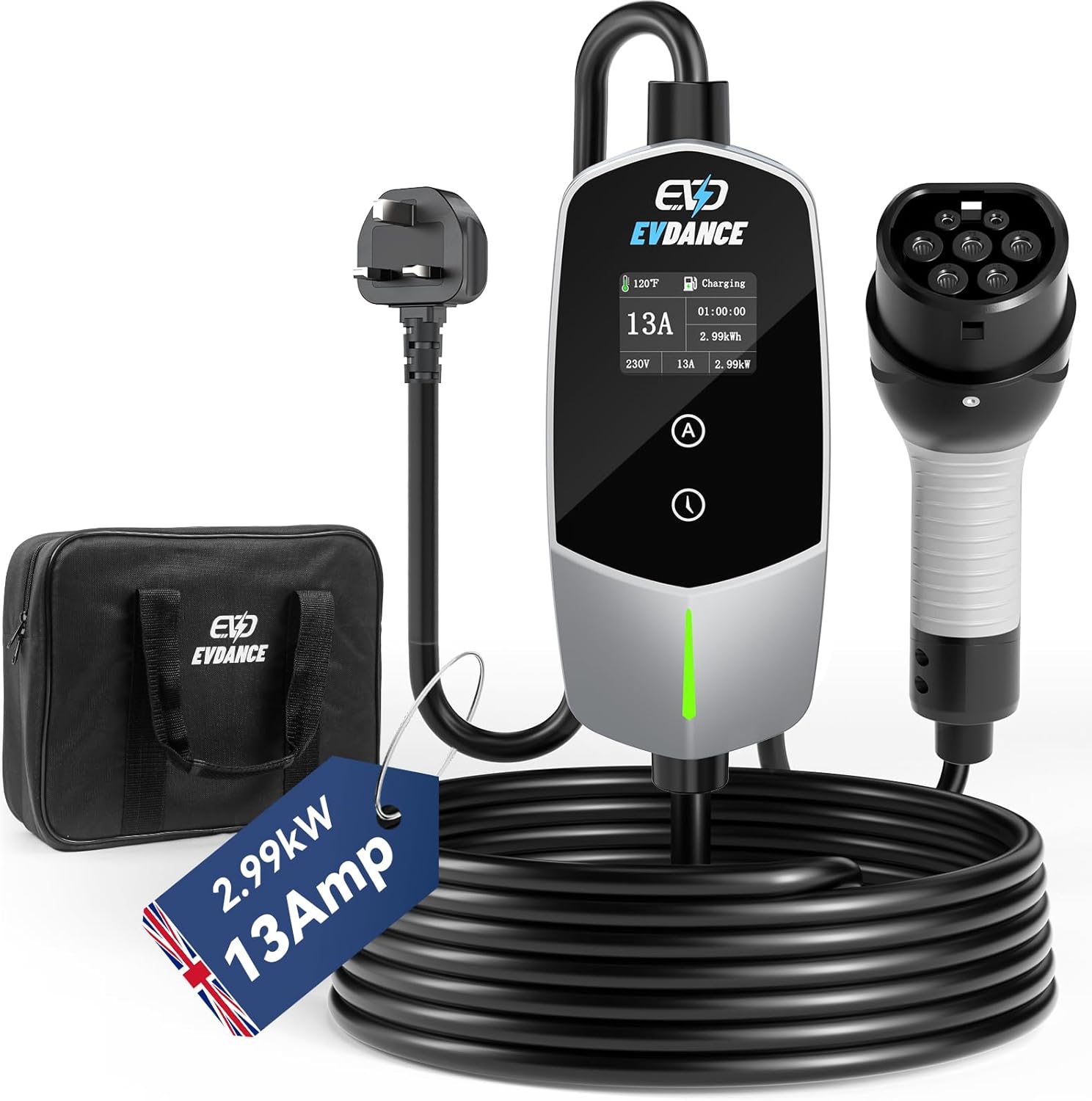 Home Decor Uk - Caricatore EV Portatile EVDANCE Tipo 2