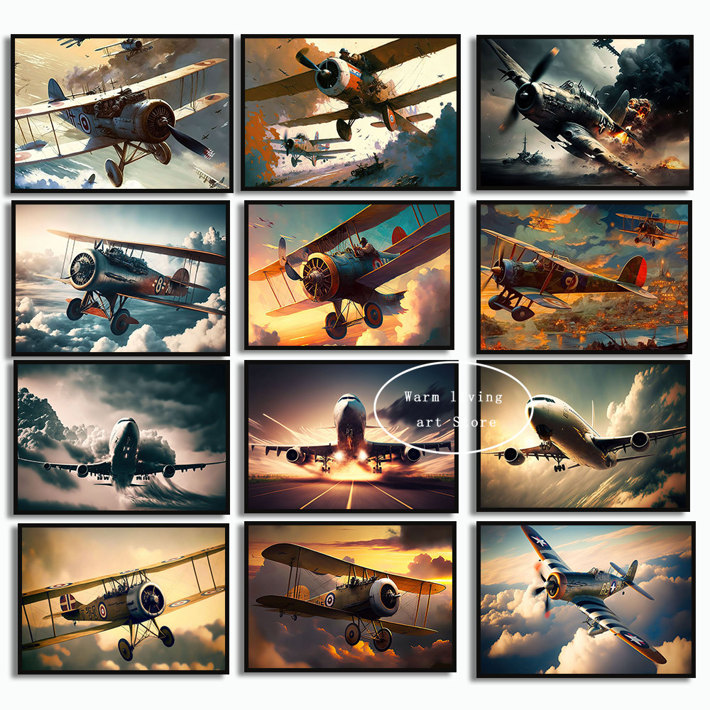 Home Decor Ikea - Aereo da combattimento aereo elica Poster