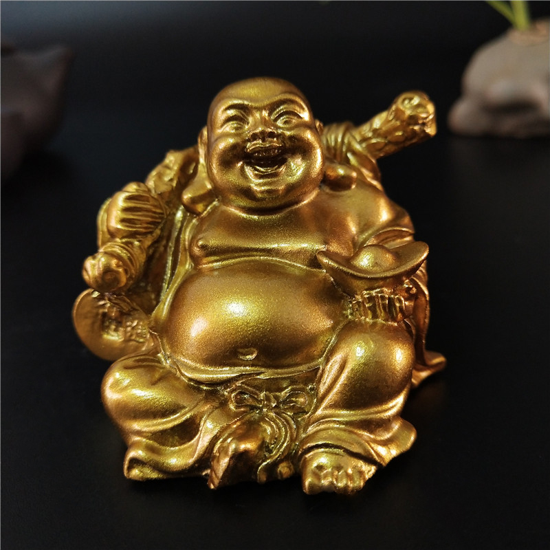 Home Decor On Sale - Statua di Buddha ridente dorato Feng