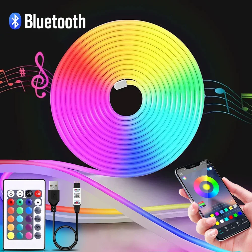 Home Decor Happy - 1-5m RGB LED Neon Strip Light