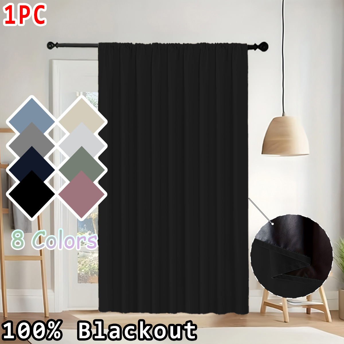 1 pezzo di tende oscuranti sem - Home Decor Curtain recensione e prezzo