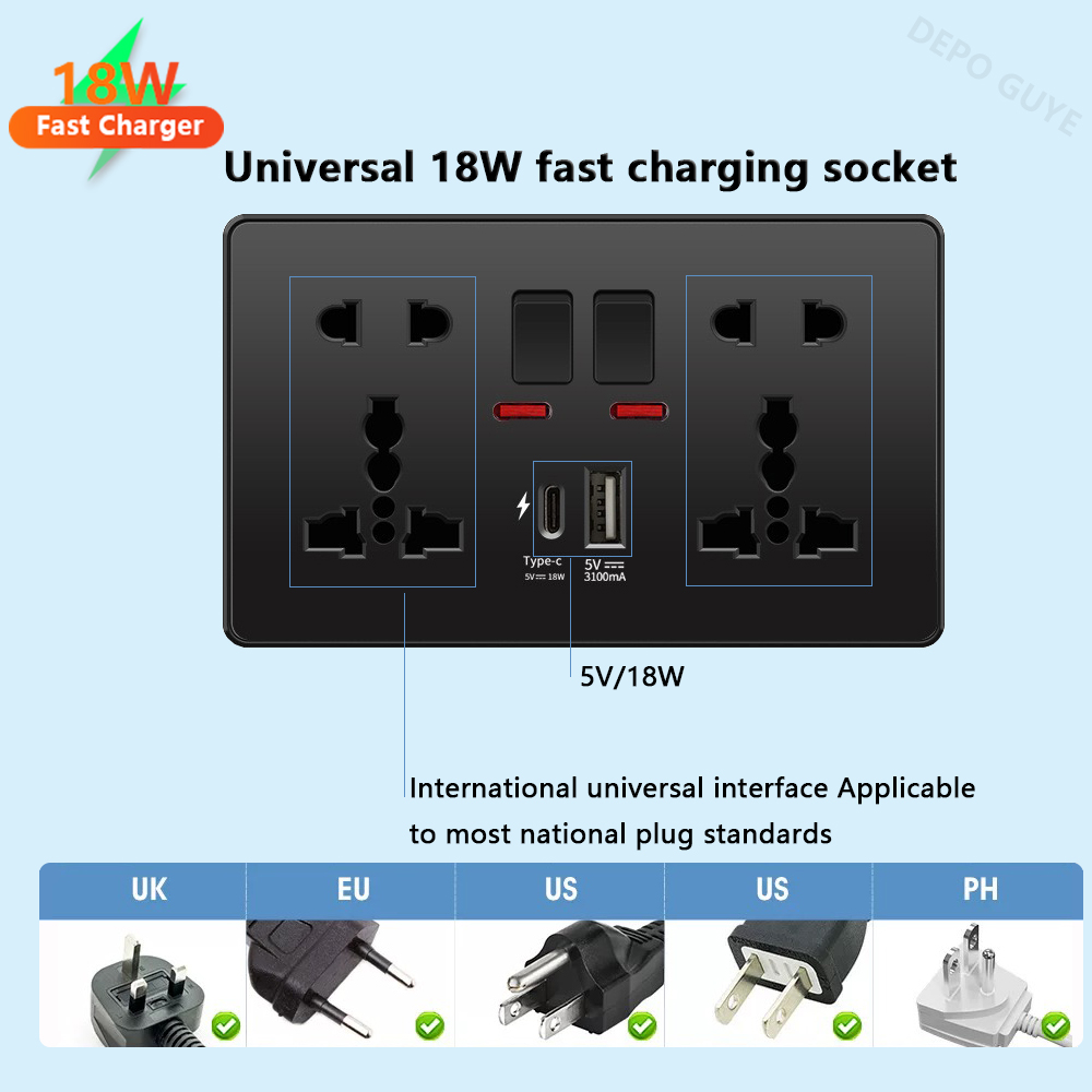 Universale nero USB Type-C 18W - Home Decor Uk recensione e prezzo