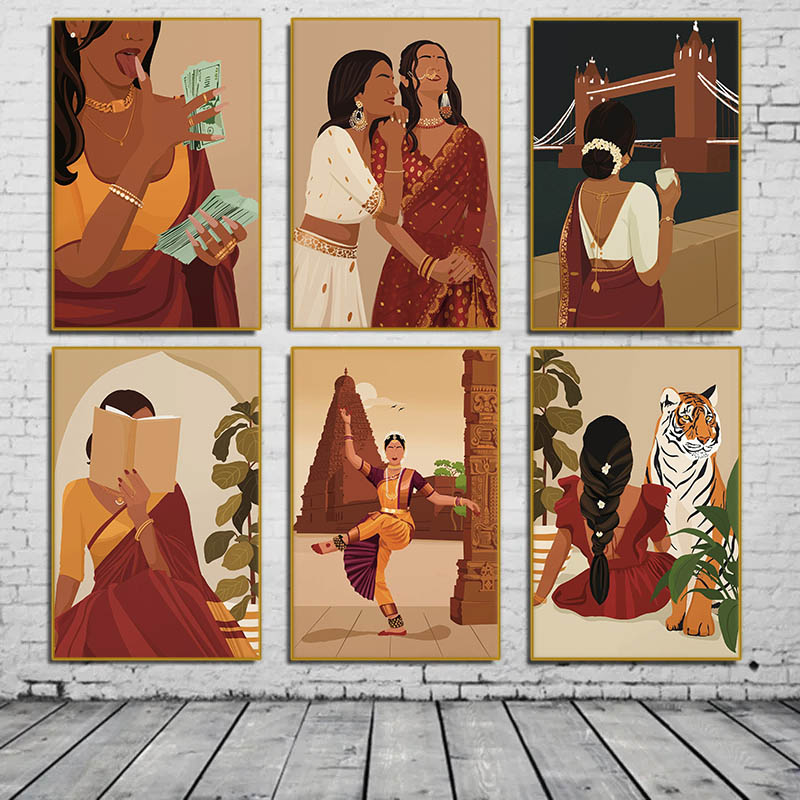 Poster su Tela di Donna Indian - Home Decor Essentials recensione e prezzo