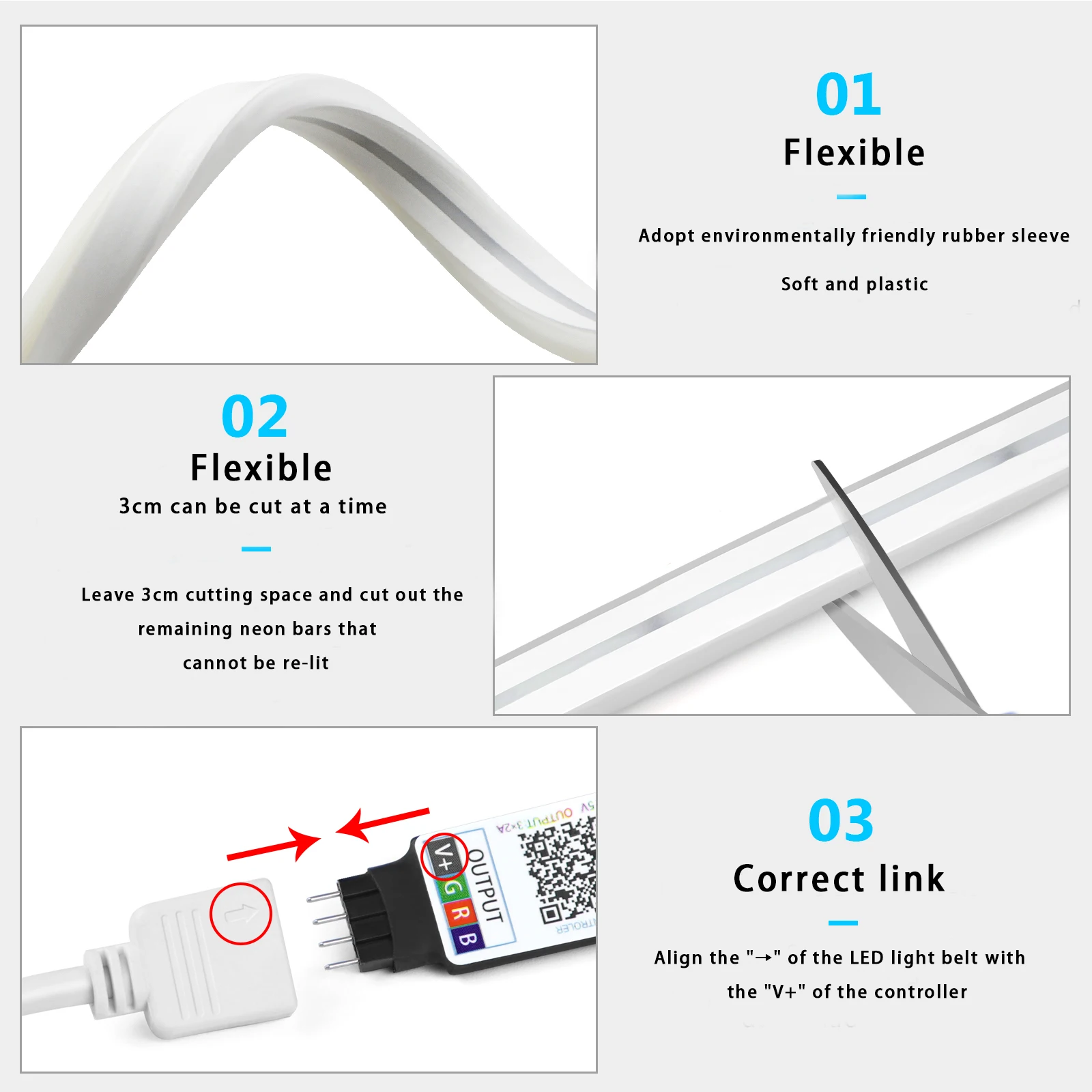 1-5m RGB LED Neon Strip Light  - Home Decor Happy recensione e prezzo
